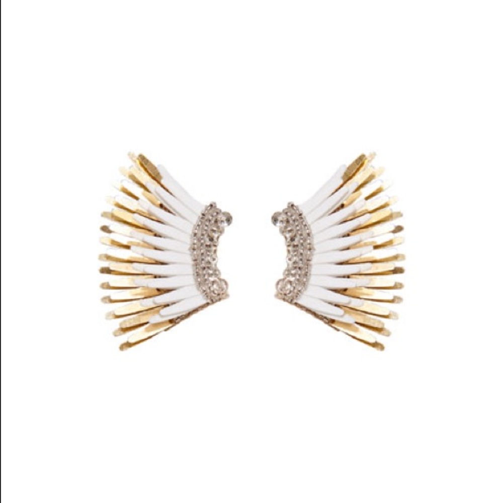 Mignonne Gavigan Mini Madeline Earrings White/Gold